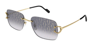 Cartier Signature C De Cartier Ct0330s Men Gold Geometric Sunglasses