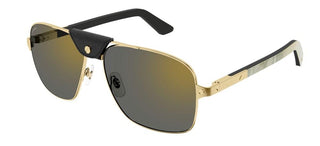 Cartier Santos de Cartier CT0389S men Gold Pilot Sunglasses