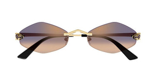 Cartier Panthère de Cartier CT0433S women Gold Geometric Sunglasses