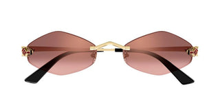 Cartier Panthère de Cartier CT0433S women Gold Geometric Sunglasses