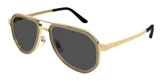 Cartier Santos de Cartier CT0461S men Gold Pilot Sunglasses