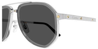 Cartier Santos de Cartier CT0461S men Silver Pilot Sunglasses