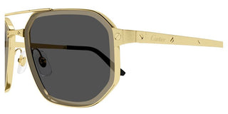 Cartier Santos de Cartier CT0462S men Gold Pilot Sunglasses
