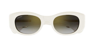 Cartier Panthère De Cartier Ct0472s Women White Cat Eye Sunglasses