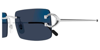 Cartier CT0488S men Silver Rectangle Sunglasses