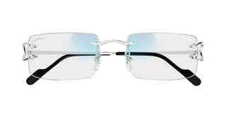 Cartier CT0488S men Silver Rectangle Sunglasses