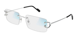Cartier CT0488S men Silver Rectangle Sunglasses