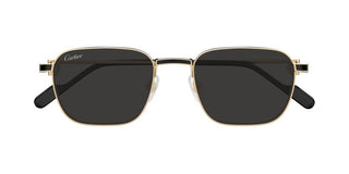 Cartier CT0497S men Gold Rectangle Sunglasses