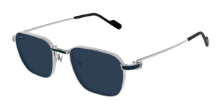 Cartier CT0497S men Silver Rectangle Sunglasses