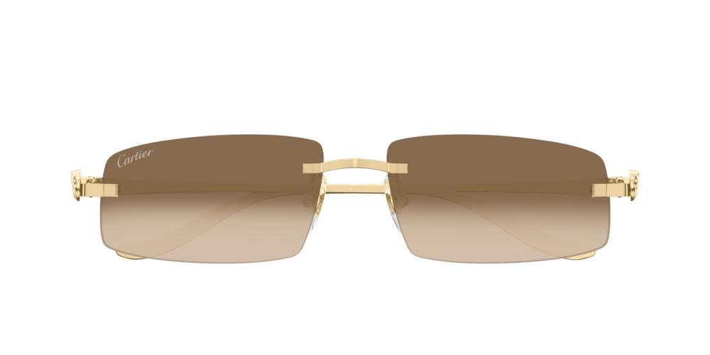 Cartier Panthère De Cartier Ct0505s Unisex Gold Rectangle