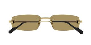 Cartier CT0535S men Gold Squared Sunglasses