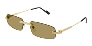 Cartier CT0535S men Gold Squared Sunglasses