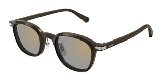 Cartier CT0541SA men Brown Round Sunglasses