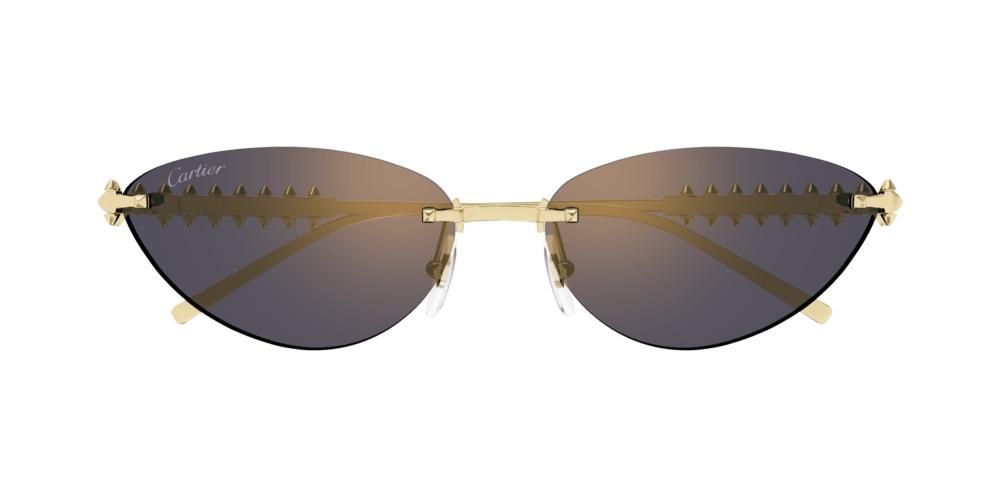Cartier Clash De Cartier Ct0543s Women Gold Cat Eye Sunglasses