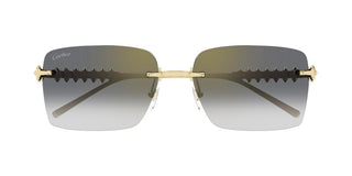 Cartier Ct0545s Women Gold Squared Sunglasses