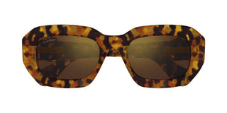 Cartier CT0546S women Havana Rectangle Sunglasses