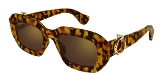 Cartier CT0546S women Havana Rectangle Sunglasses