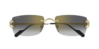 Cartier CT0550S men Gold Squared Sunglasses