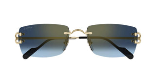 Cartier CT0550S men Gold Squared Sunglasses