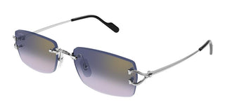 Cartier CT0550S men Silver Squared Sunglasses