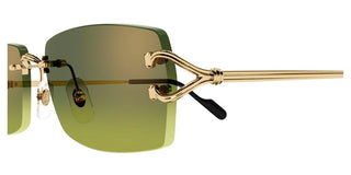 Cartier Signature C De Cartier Ct0550s Men Gold Rectangle Sunglasses