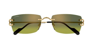 Cartier Signature C De Cartier Ct0550s Men Gold Rectangle Sunglasses
