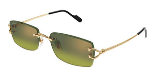 Cartier Signature C De Cartier Ct0550s Men Gold Rectangle Sunglasses