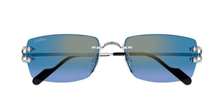Cartier Signature C de Cartier CT0550S men Silver Rectangle Sunglasses