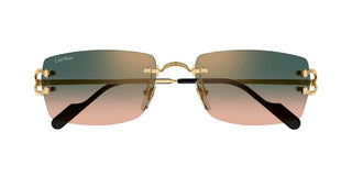 Cartier Signature C De Cartier Ct0550s Men Gold Squared Sunglasses