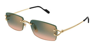 Cartier Signature C De Cartier Ct0550s Men Gold Squared Sunglasses
