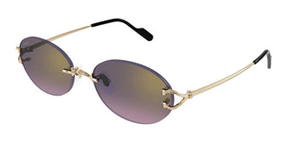 Cartier CT0551S unisex Gold Round Sunglasses
