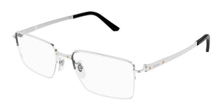 Cartier CT0554O men Silver Rectangle Eyeglasses