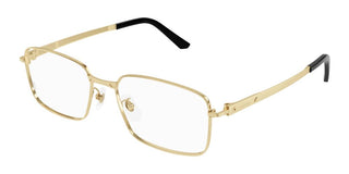 Cartier CT0555OA men Gold Rectangle Eyeglasses