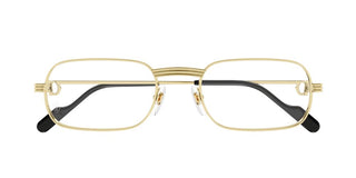 Cartier CT0556O men Gold Squared Eyeglasses