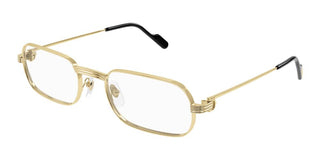 Cartier CT0556O men Gold Squared Eyeglasses