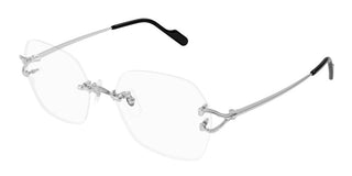 Cartier CT0564O women Silver Squared Eyeglasses