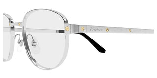 Cartier CT0572O men Silver Squared Eyeglasses