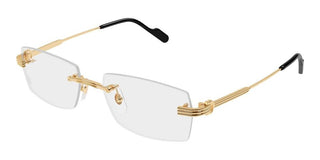 Cartier CT0578O men Gold Rectangle Eyeglasses