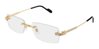 Cartier CT0578O men Gold Rectangle Eyeglasses