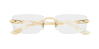 Cartier CT0581O men Gold Rectangle Eyeglasses