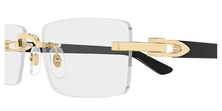 Cartier CT0581O men Gold Rectangle Eyeglasses