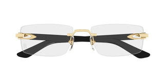 Cartier CT0581O men Gold Rectangle Eyeglasses