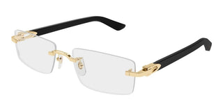Cartier CT0581O men Gold Rectangle Eyeglasses