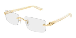 Cartier CT0581O men Gold Rectangle Eyeglasses