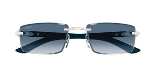 Cartier CT0582S men Silver Squared Sunglasses