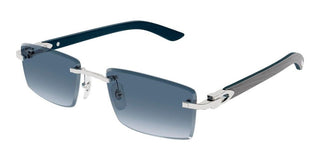 Cartier CT0582S men Silver Squared Sunglasses