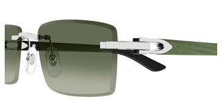 Cartier CT0582S men Silver Squared Sunglasses