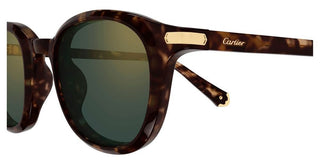 Cartier CT0584S unisex Havana Round Sunglasses