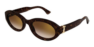 Cartier CT0588S women Havana Oval Sunglasses