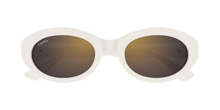 Cartier CT0588S women White Oval Sunglasses